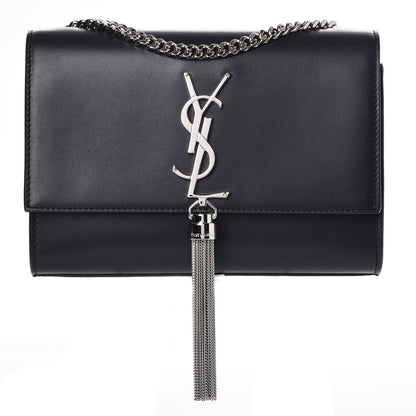 Saint Laurent Calfskin Medium Classic Monogram Kate Tassel Satchel Coal 1 of 6