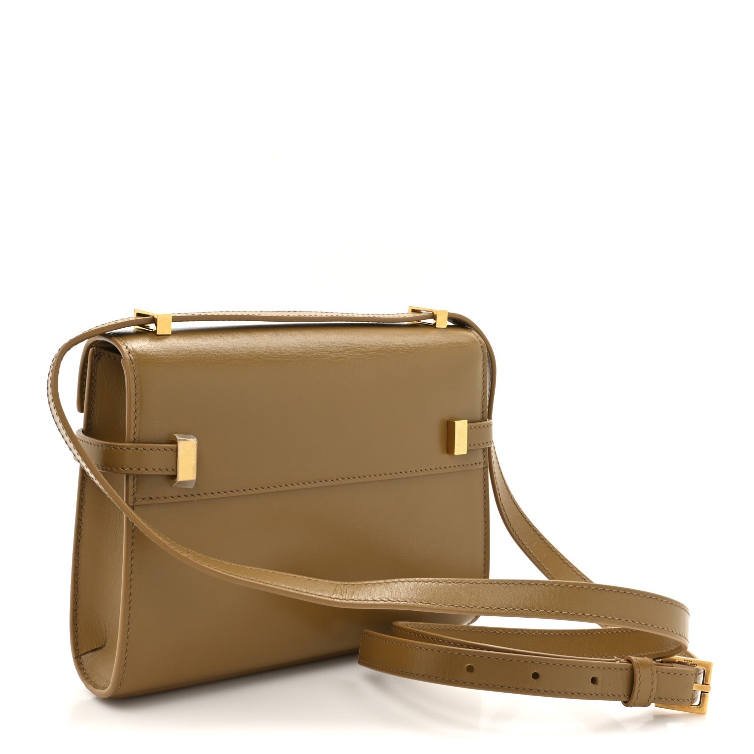 Saint Laurent Smooth Calfskin Mini Manhattan Shoulder Bag Tabac Brown 3 of 11