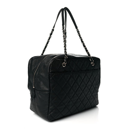 Chanel Caviar Quilted Travel Flap Tote Black 3 of 10