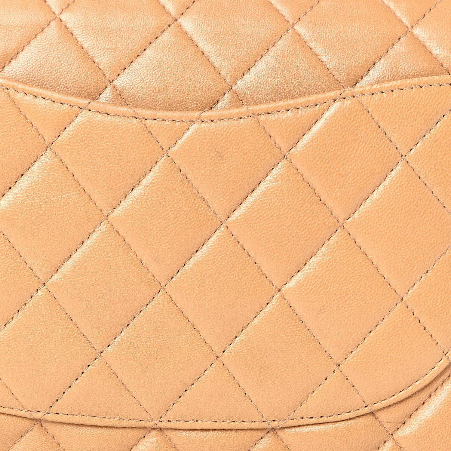 Chanel Lambskin Quilted Medium Double Flap Beige 13 of 14