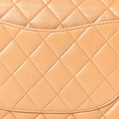Chanel Lambskin Quilted Medium Double Flap Beige 13 of 14