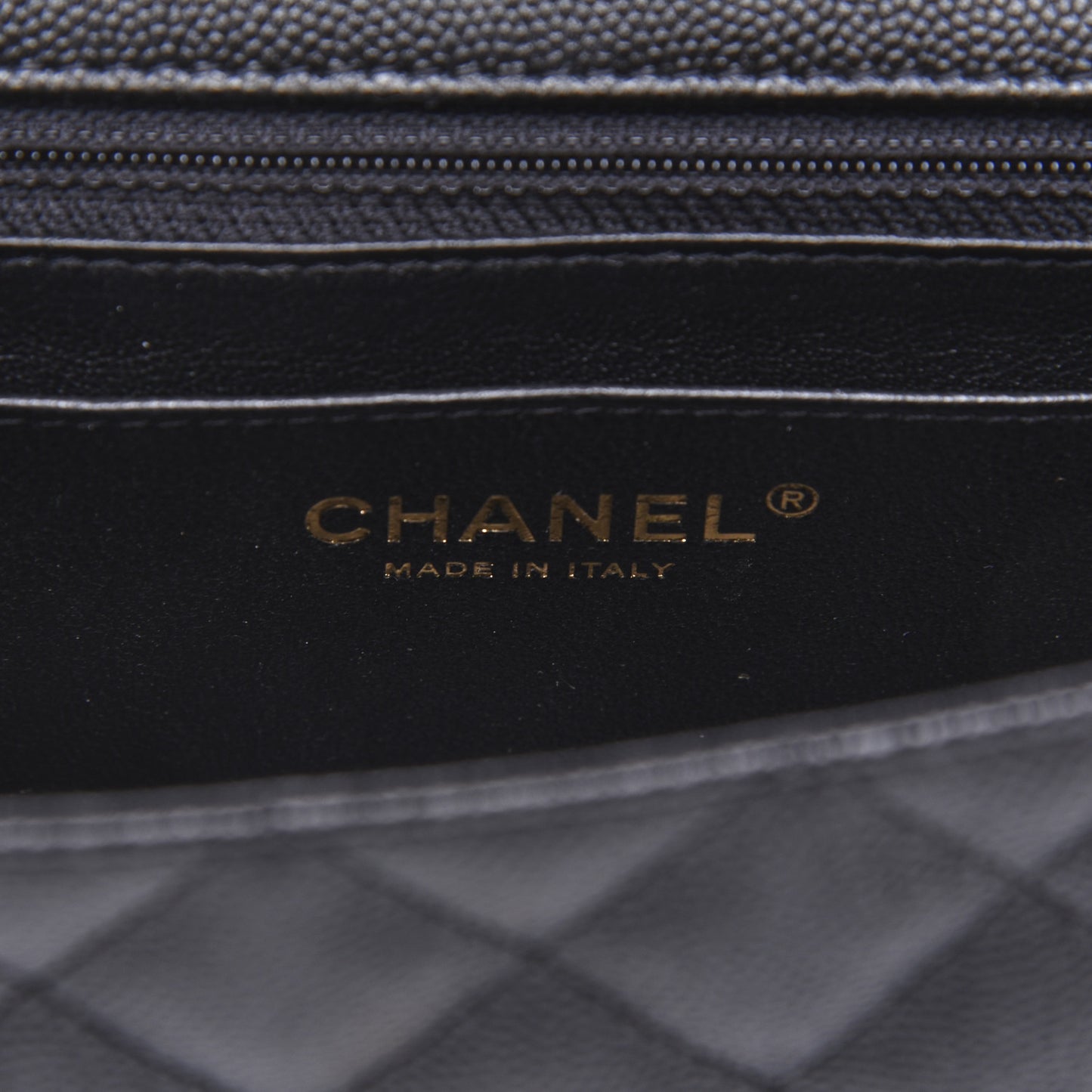 Caviar Quilted Mini Rectangular Flap Black