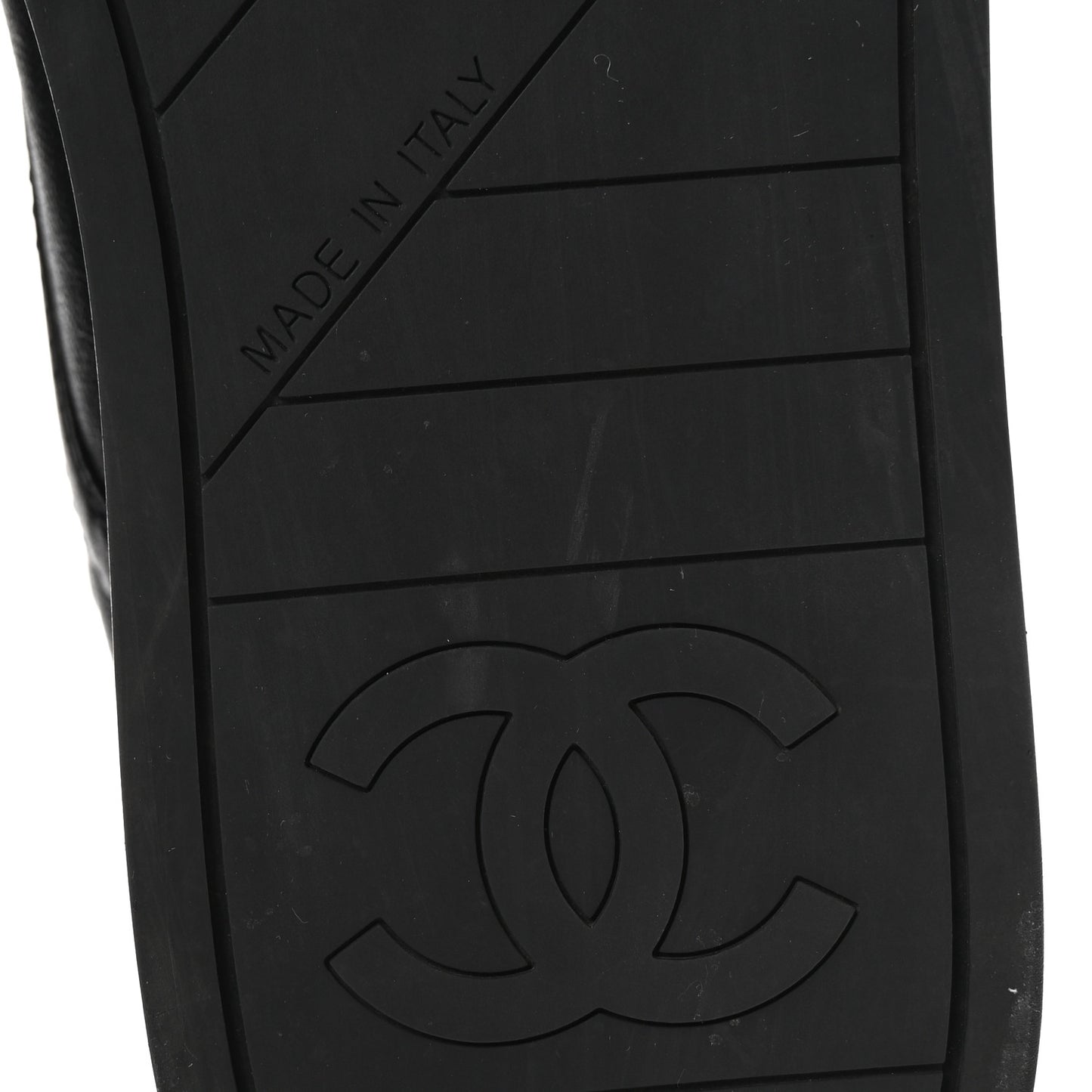 Lambskin Logo Strap Sneakers 40 Black