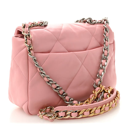 Chanel Lambskin Quilted Medium Chanel 19 Flap Pink 3 of 10