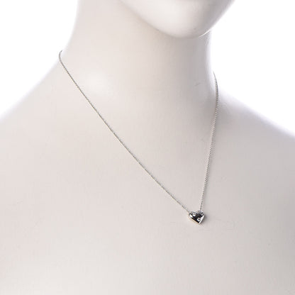 Tiffany Platinum Diamond Etoile Heart Pendant Necklace 2 of 6