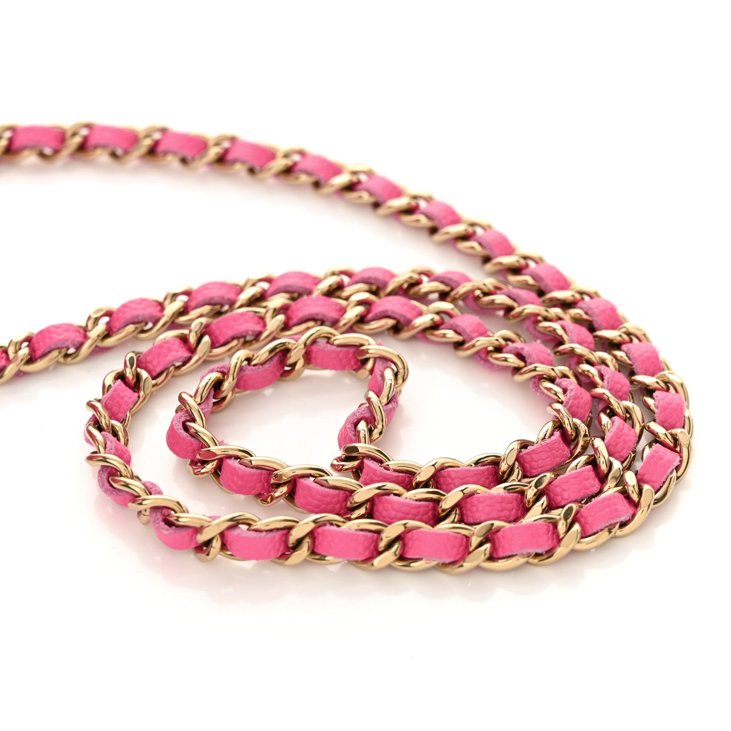 Chanel Caviar Quilted Wallet on Chain WOC Pink 12 of 12