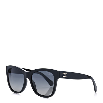Chanel Acetate Polarized Square CC Sunglasses 5380 Black 1 of 8
