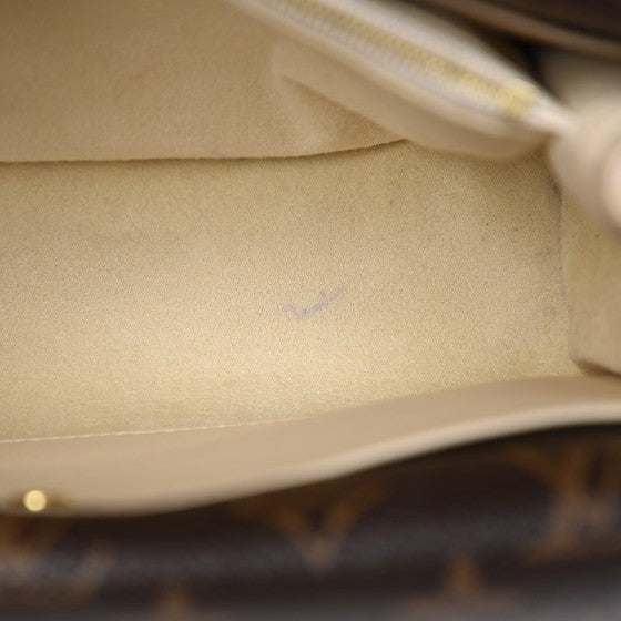 Grained Calfskin Monogram Double V Creme