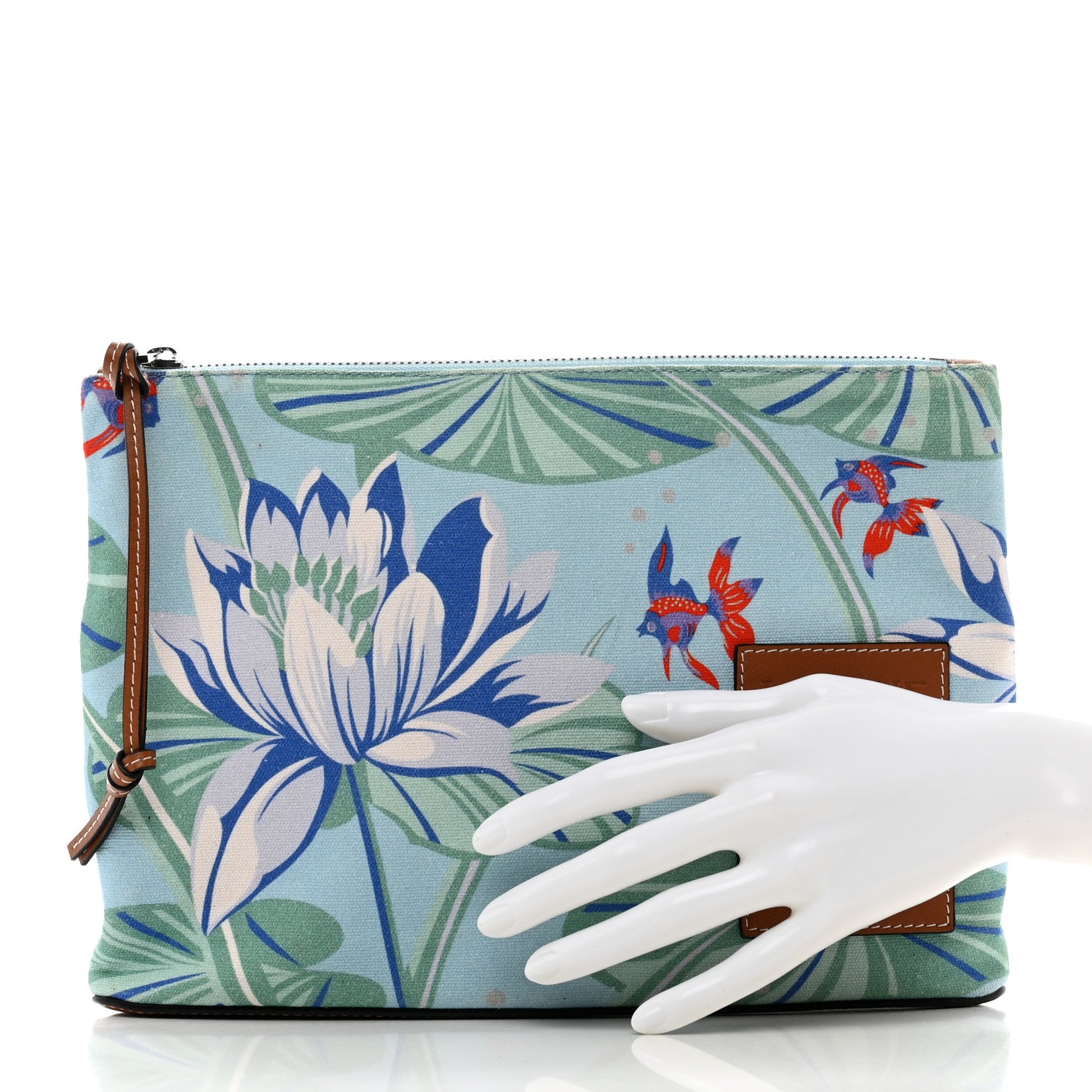 Loewe Canvas Waterlily Print Paula's Ibiza Small Pouch 2 of 6