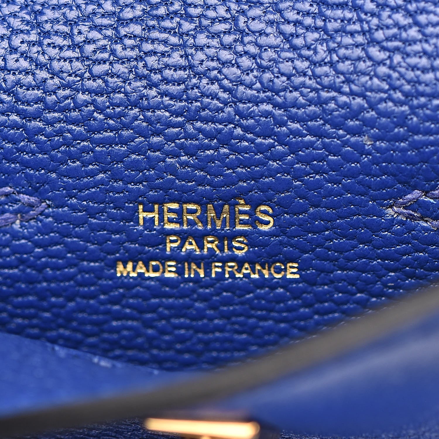 Hermes Tadelakt Mini Kelly Twilly Bag Charm Bleu Electrique 3 of 5