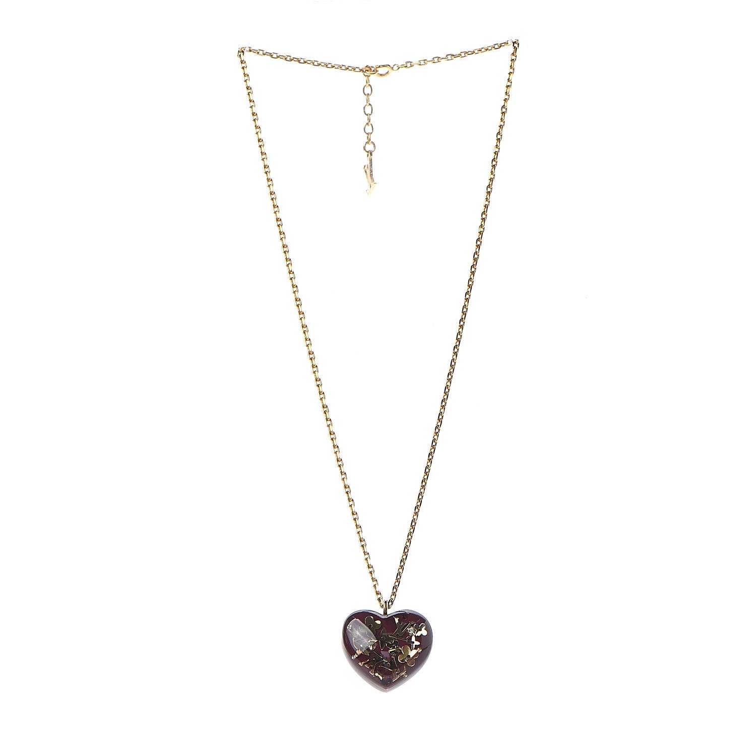Louis Vuitton Inclusion Heart Necklace Rouge Fauviste 3 of 5