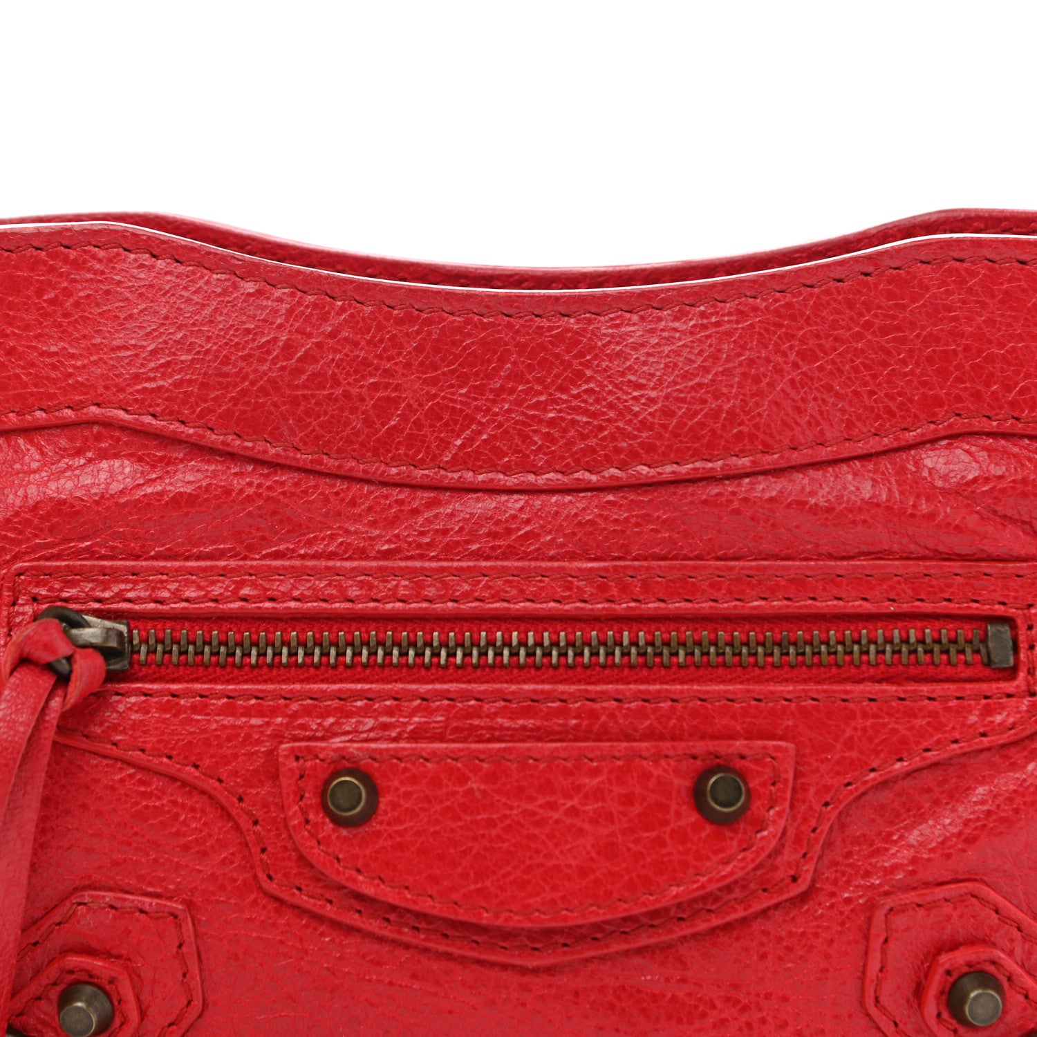 Balenciaga Agneau Porte Toilette Makeup Clutch Rouge Cardinal 7 of 9
