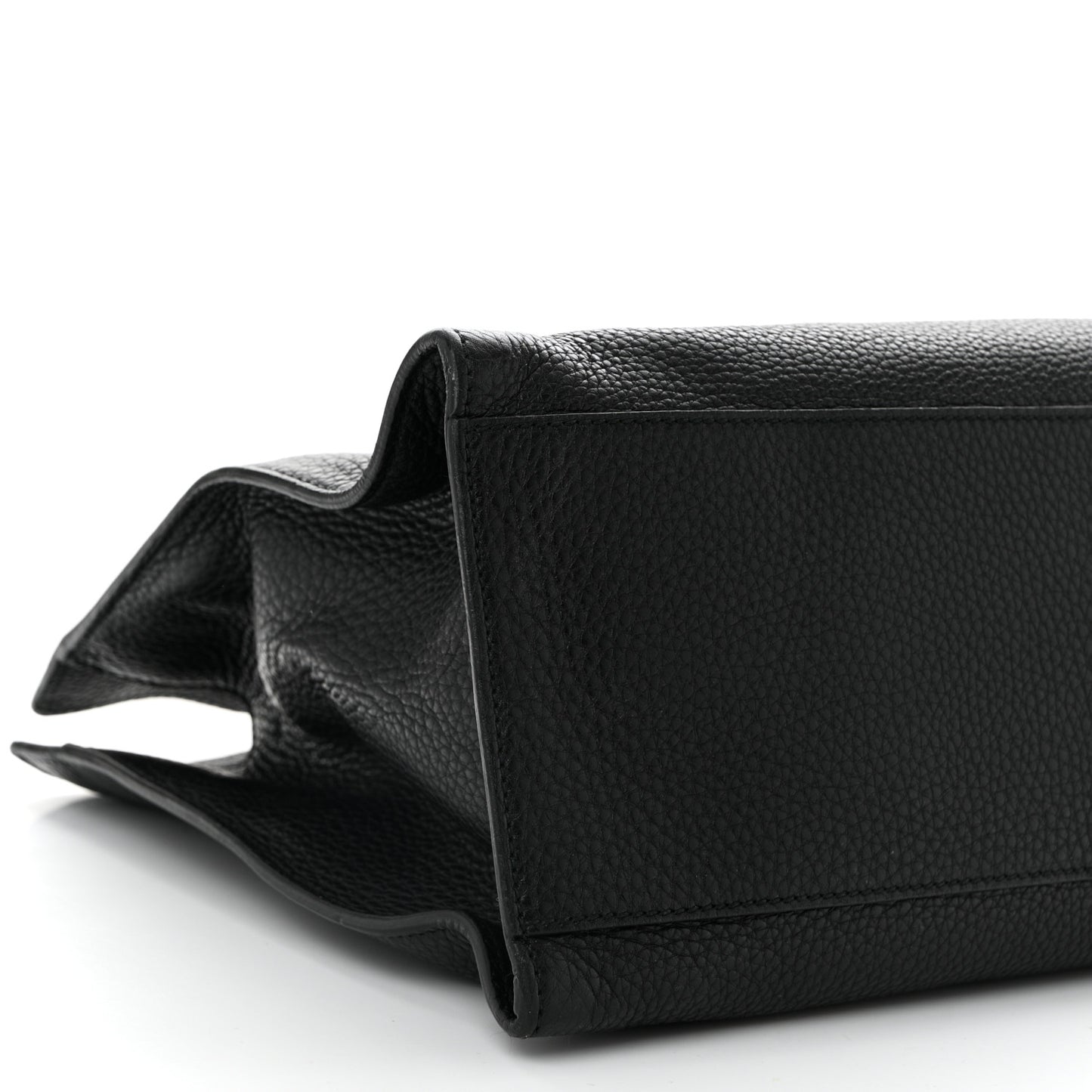 Calfskin Medium Bamboo Daily Shopper Black