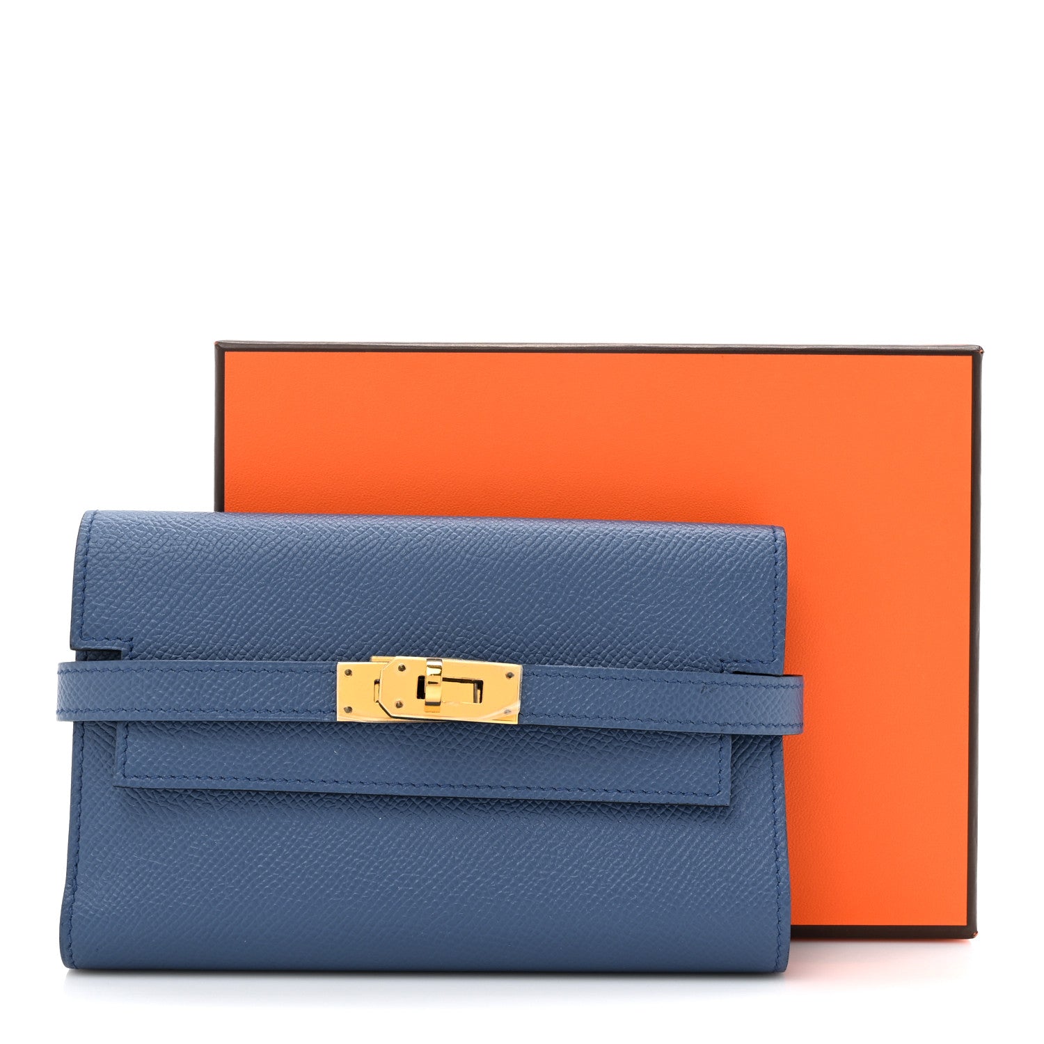 Hermes Epsom Medium Kelly Wallet Bleu Agate 9 of 9