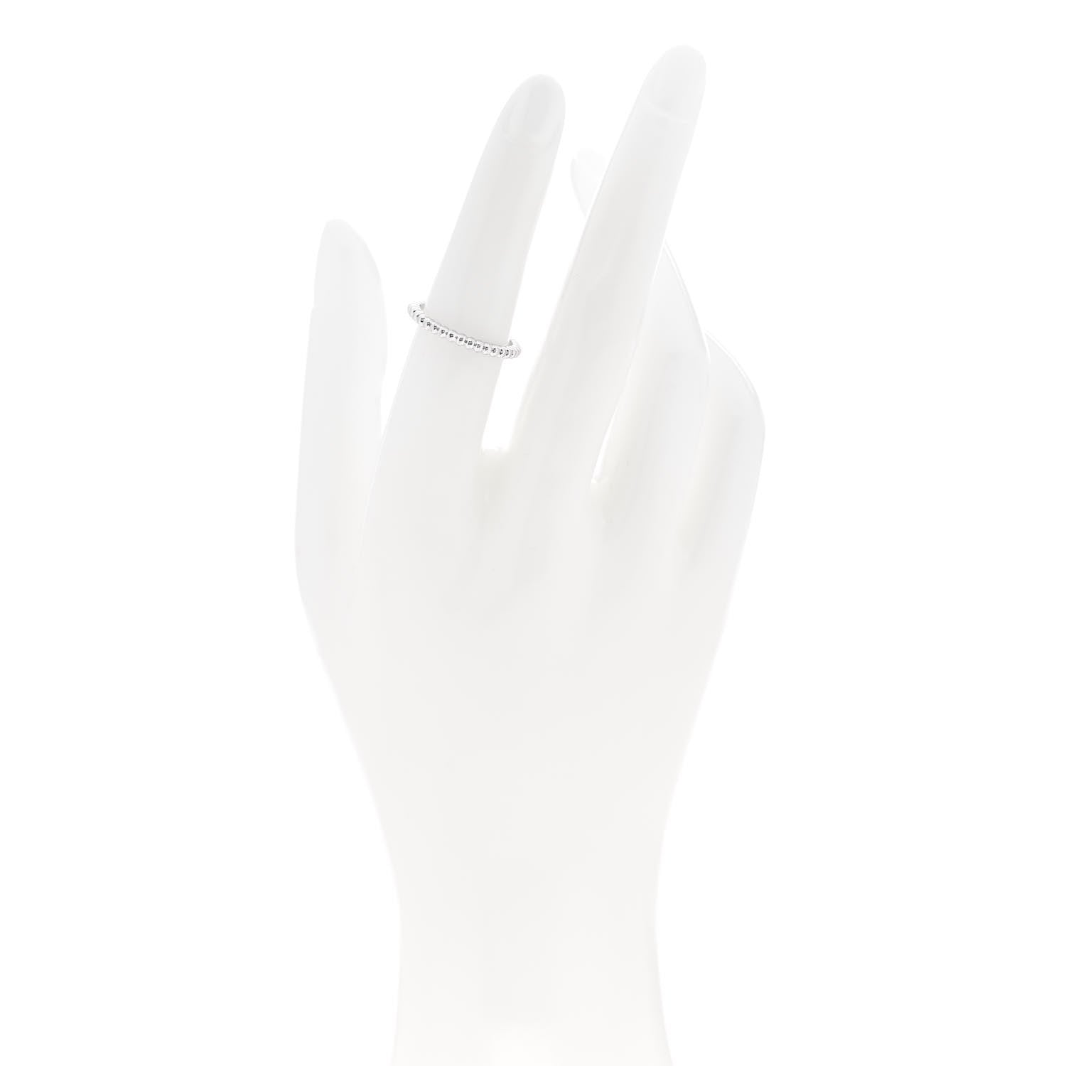 Van Cleef & Arpels 18K White Gold Small Perlee Ring 52 6 2 of 4