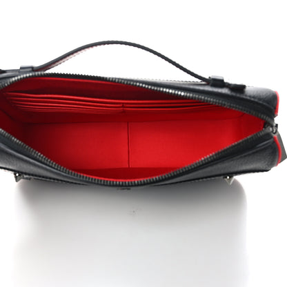 Christian Louboutin Calfskin Empire Rubber Ruisbuddy Messenger Bag Black Loubi 5 of 10