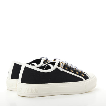 Christian Dior Canvas Womens Walk'n Dior Low Top Sneakers 37.5 Black 4 of 11