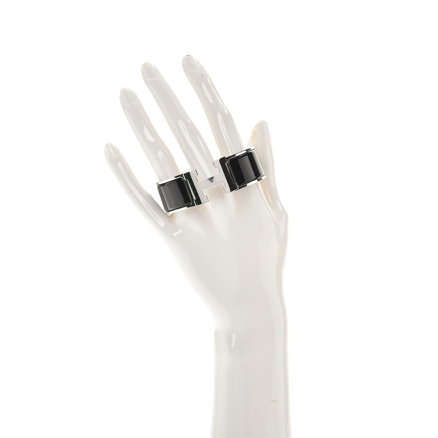 Hermes Enamel Wide Clic Clac H Bracelet PM Black 2 of 5