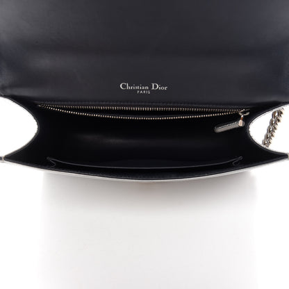 Christian Dior Metallic Patent Micro-Cannage Medium Diorama Flap Bag Silver 5 of 11