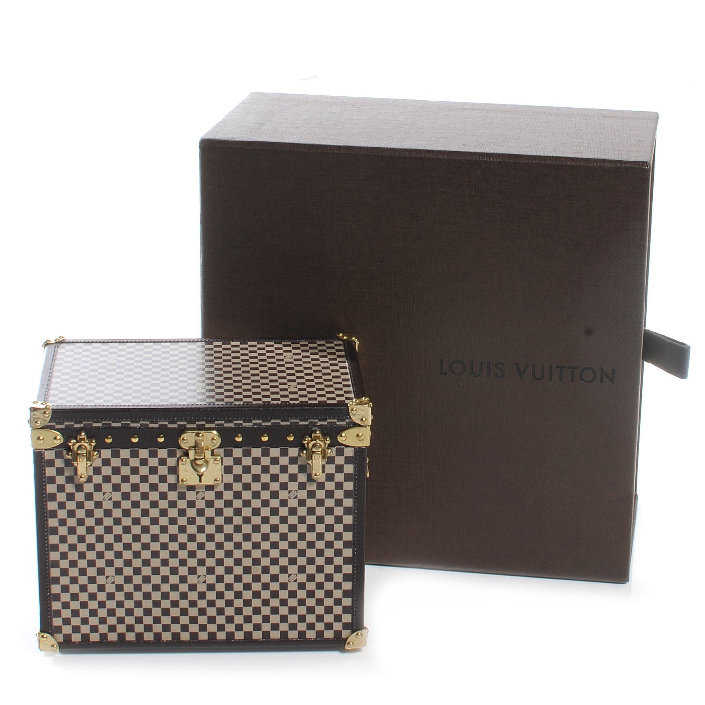 Damier 1895 Ladies Hat Trunk Mini Malle Chapeaux Jewelry Box VIP
