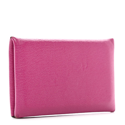 Hermes Chevre Chamkila Calvi Card Case Rose Pourpre 3 of 9