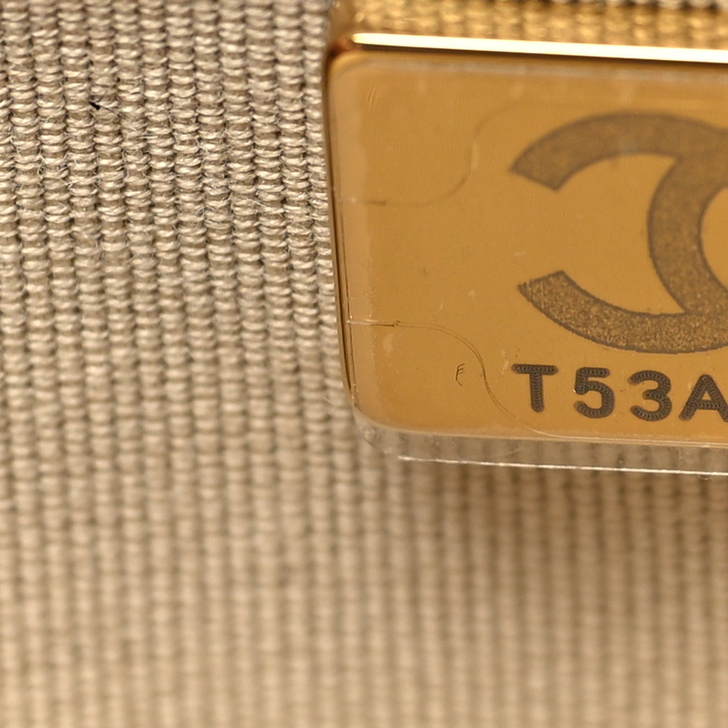 Metallic Caviar Quilted Wallet On Chain WOC Gold