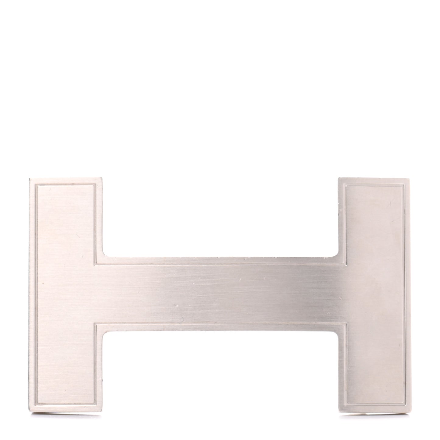 Brushed Palladium 32mm Quizz H Belt Buckle