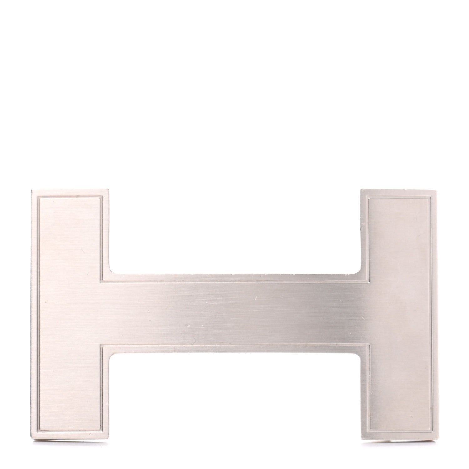 Hermes Brushed Palladium 32mm Quizz H Belt Buckle 1 of 4