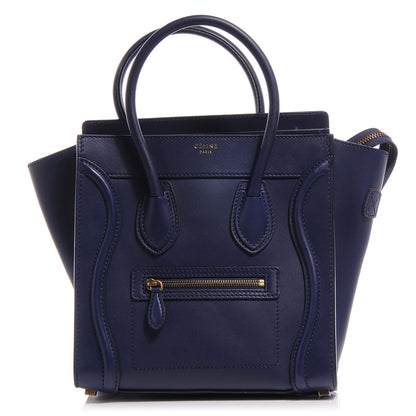Celine Palmelato Leather Micro Luggage Deepsea 1 of 8