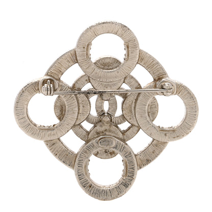 Chanel Crystal Pearl CC Brooch Silver 3 of 4