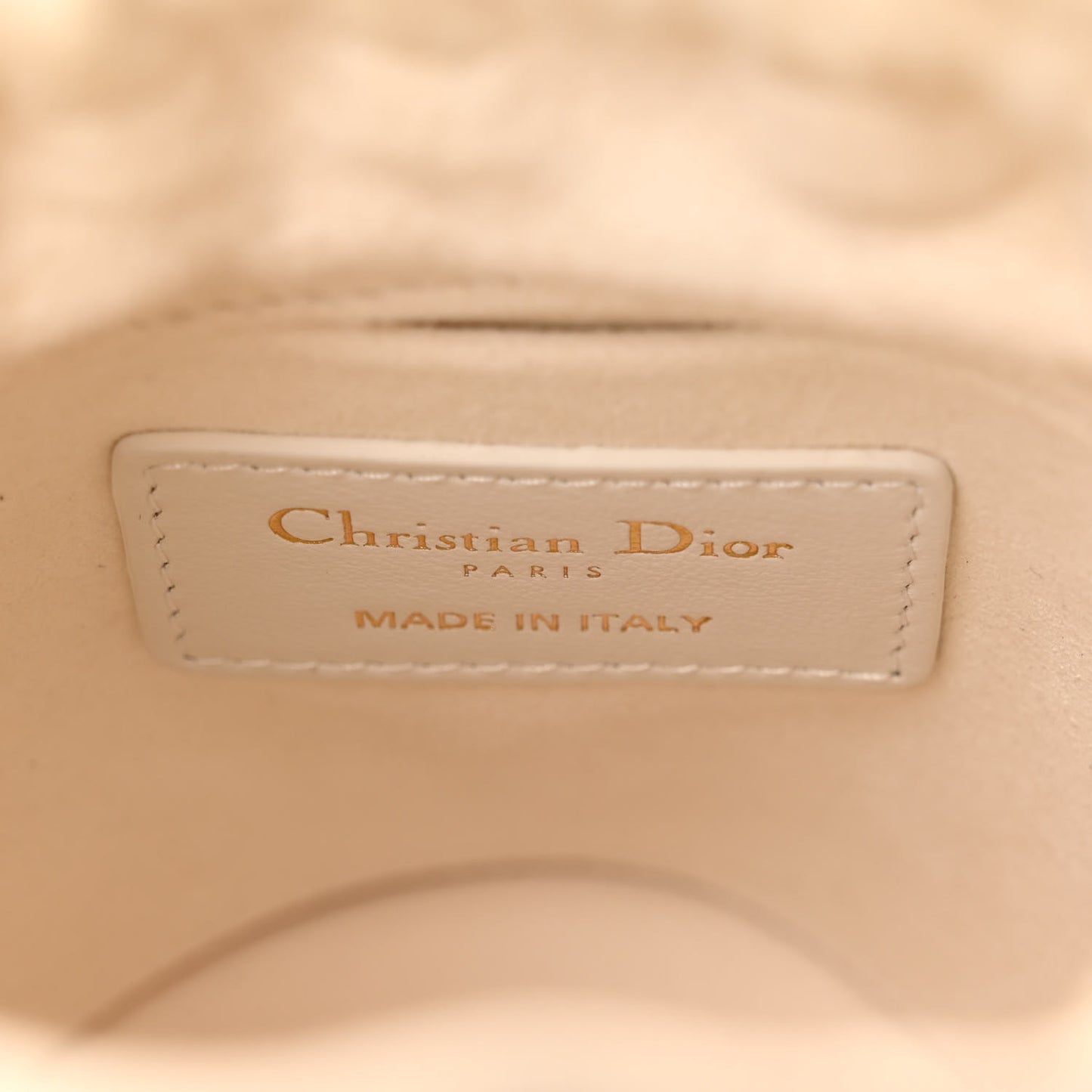 Calfskin Small Dior Vibe Bucket White Blue