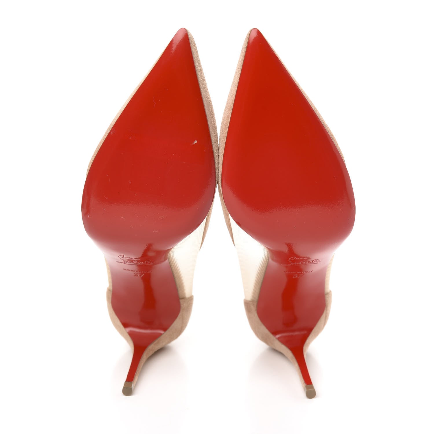 Christian Louboutin Veau Velours Rete Galativi 85 Pumps 37 Courtisane 5 of 8