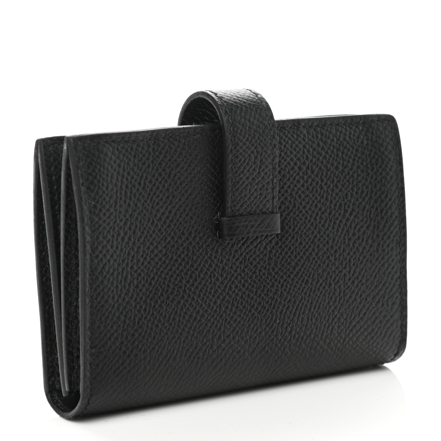 Hermes Epsom Monochrome Bearn Card Holder Wallet Black 2 of 8