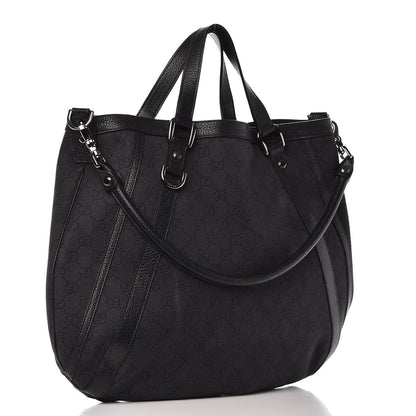 Gucci Nylon Monogram Medium Abbey Convertible Tote Black 4 of 12