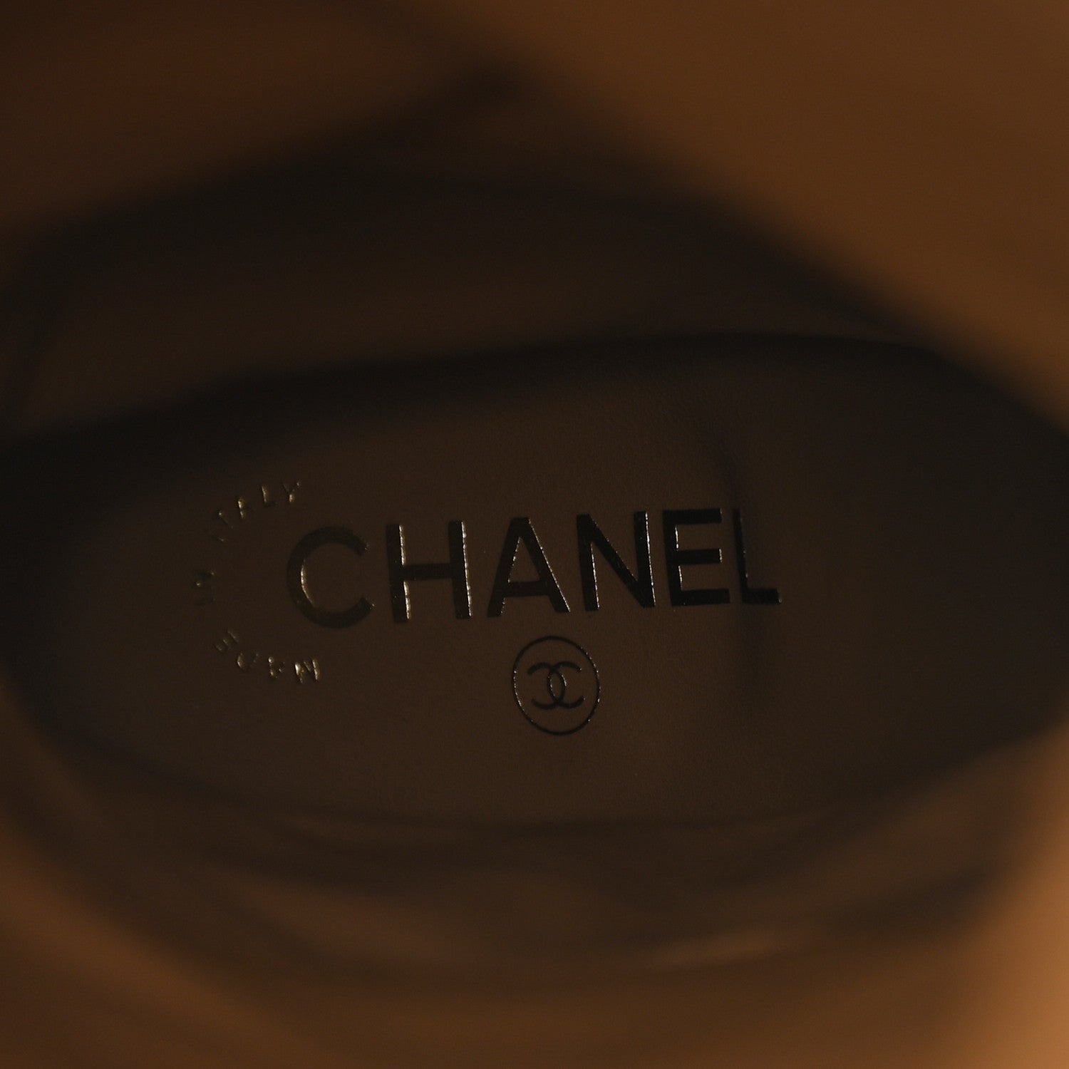 Chanel Suede Calfskin Lambskin Quilted Knee High Heel Boots 38.5 Beige 6 of 9