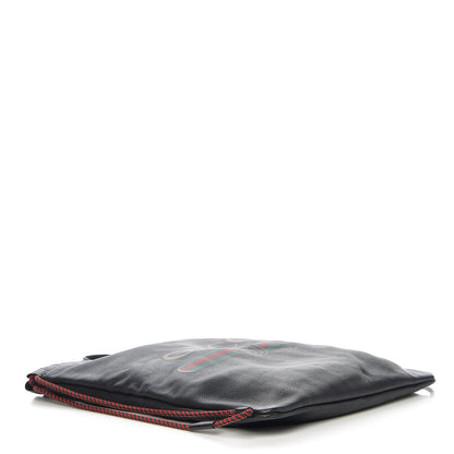 Gucci Calfskin Logo Drawstring Backpack Black 4 of 11