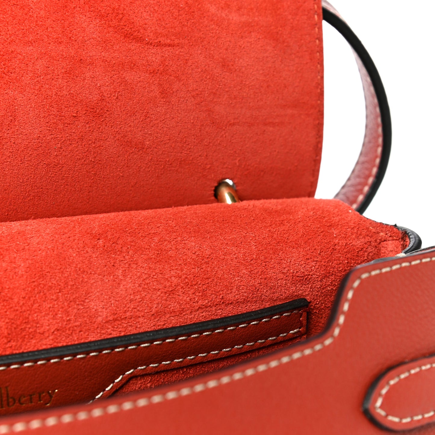 Silky Calfskin Amberley Small Satchel Rust