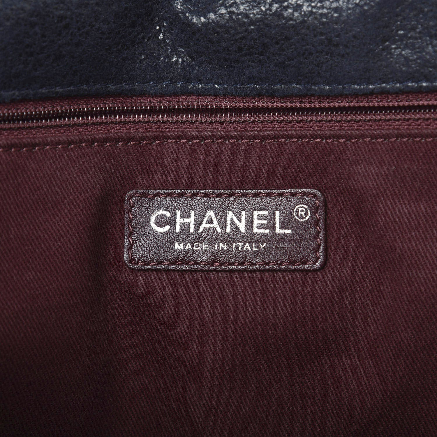 Chanel Iridescent Calfskin Quilted XL Gentle Boy Flap Blue 8 of 10