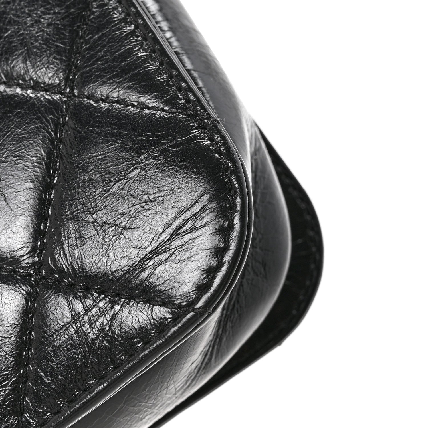 Chanel Glazed Calfskin Quilted Medium Perfect Edge Flap Black 15 of 15