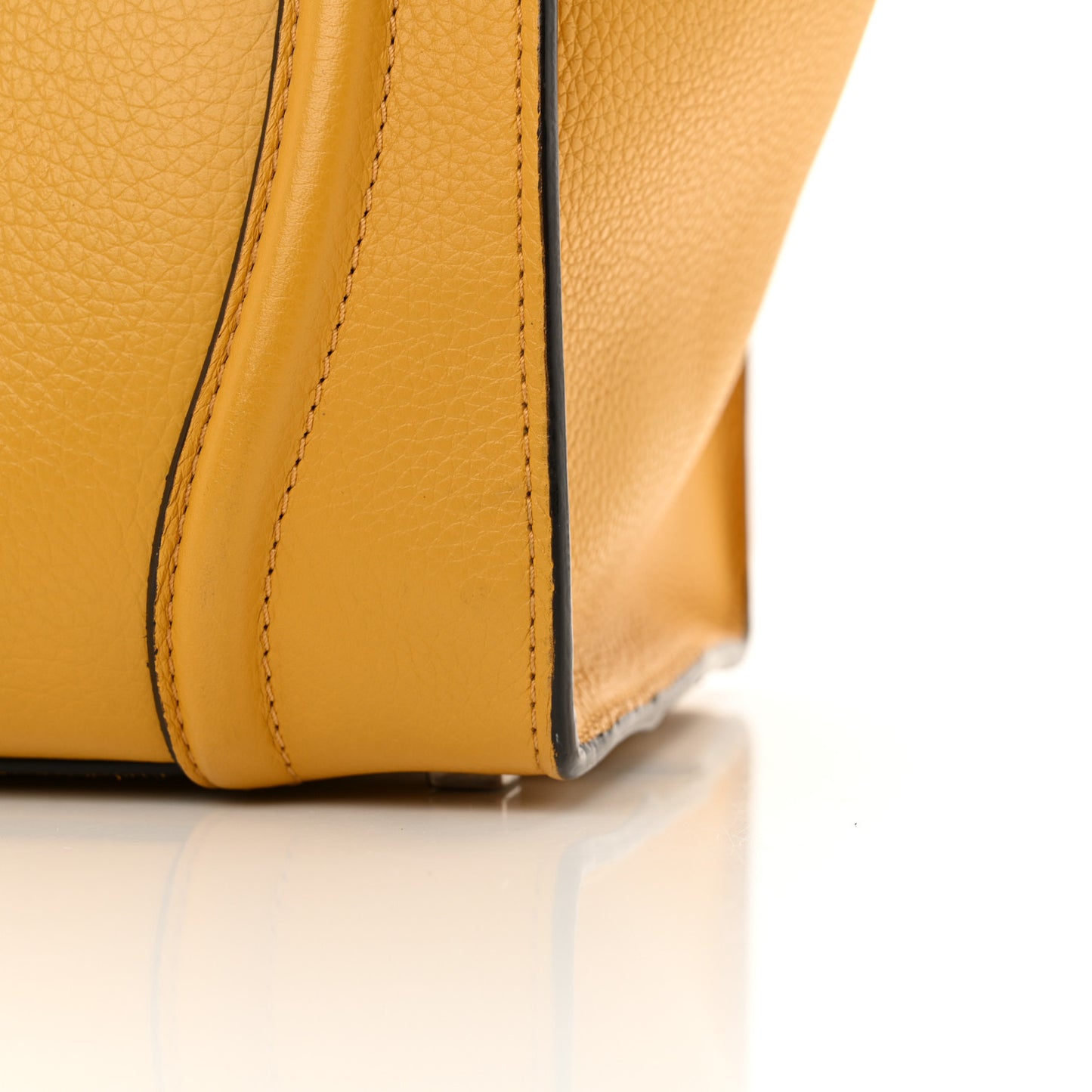 Drummed Calfskin Mini Luggage Ocre