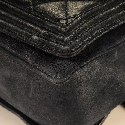 Chanel Goatskin Quilted Large Gentle Boy Flap Navy 8 of 8