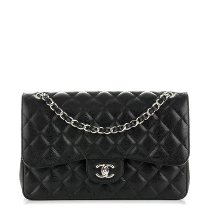 Chanel Caviar Quilted Jumbo Double Flap Black 1 of 8