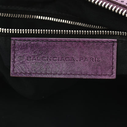 Balenciaga Agneau Giant Brogues Hardware Day Hobo Raisn 6 of 10