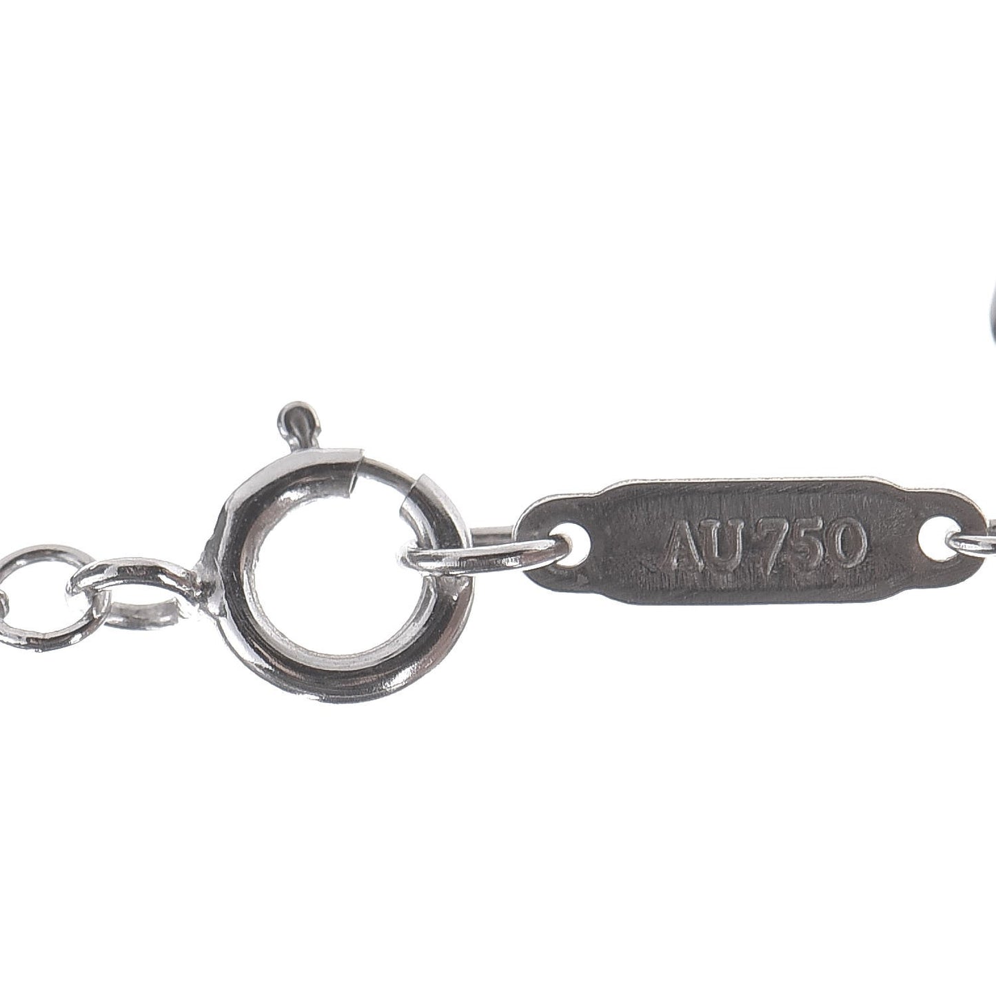 18K White Gold Diamond Crown Key Pendant Necklace