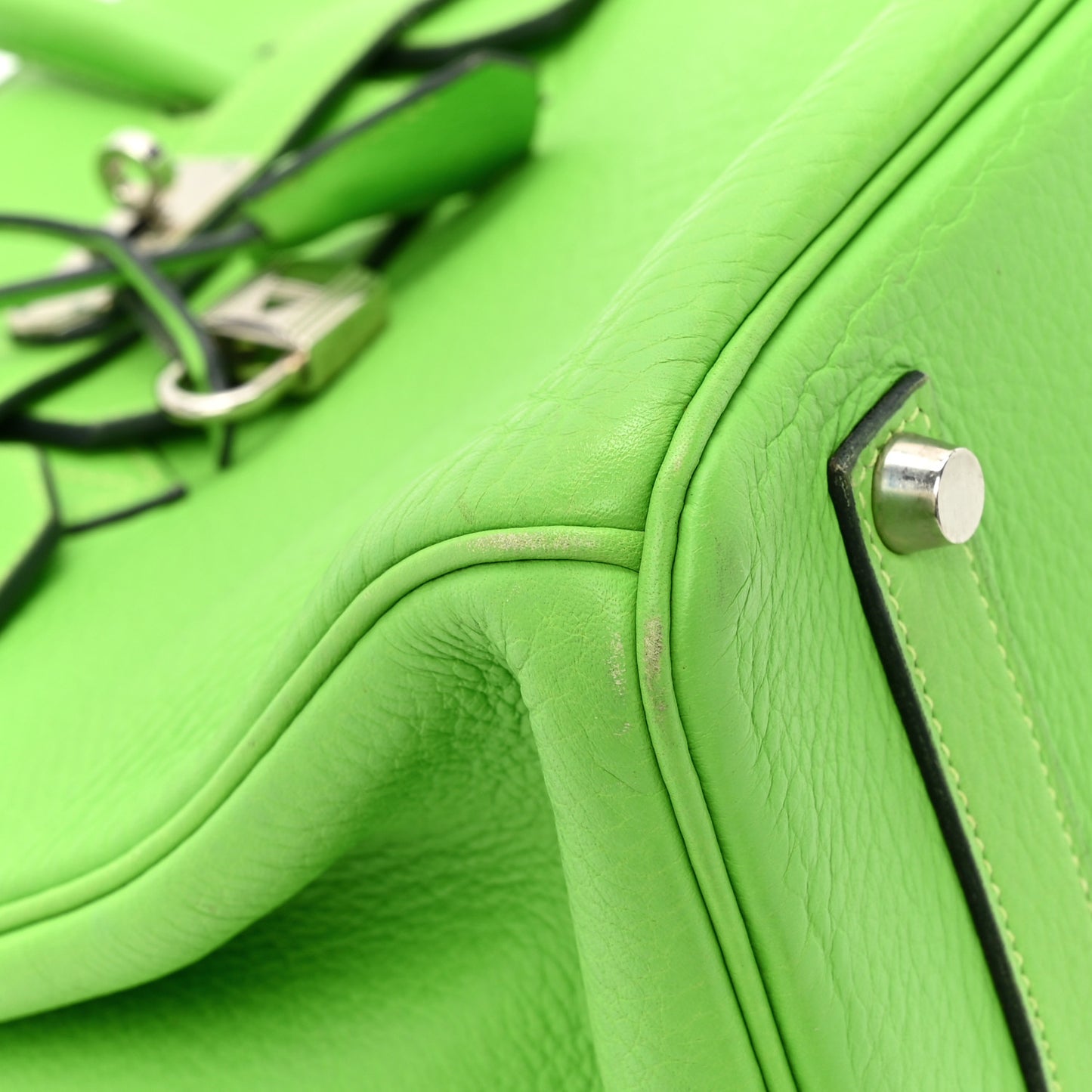 Taurillon Clemence Birkin 35 Vert Cru