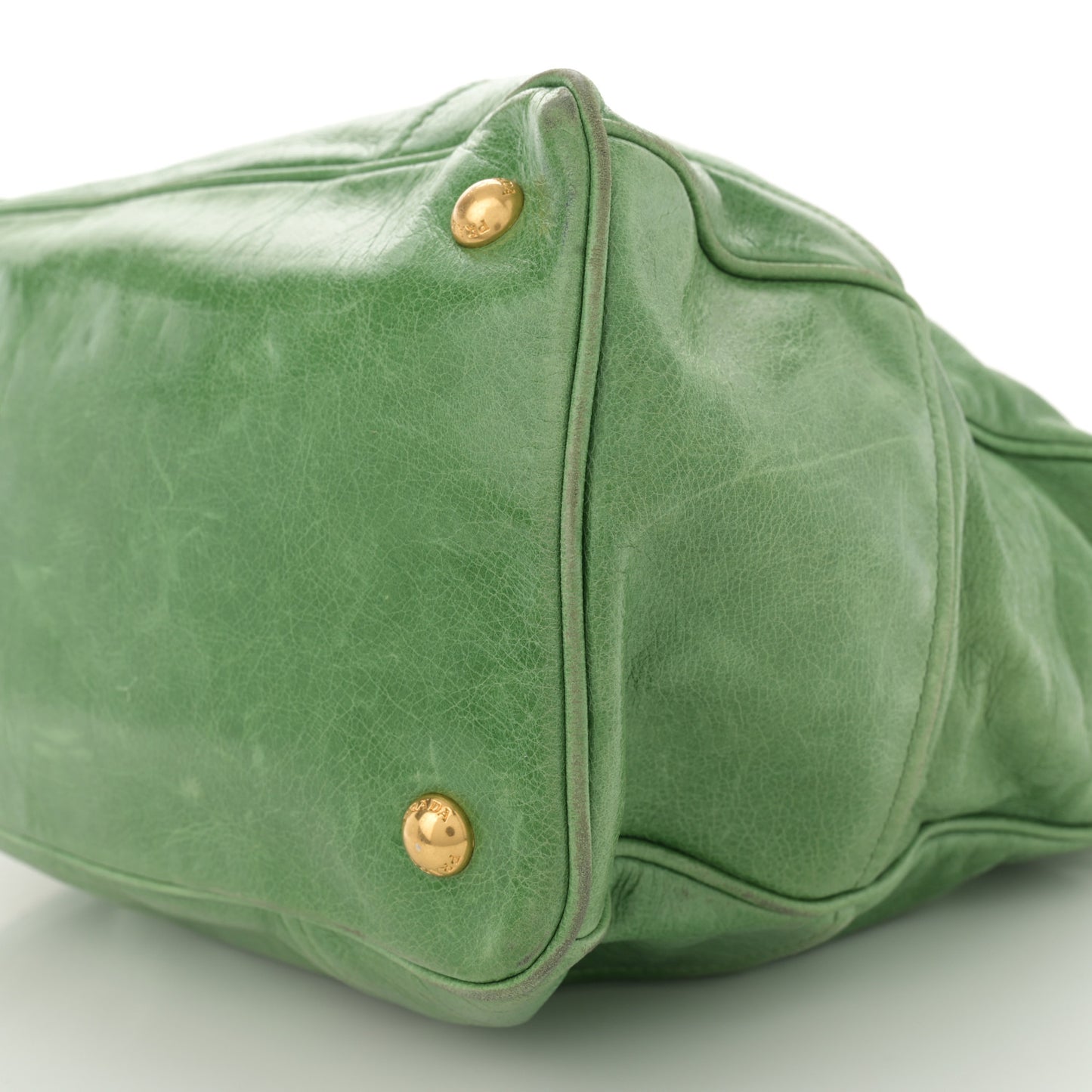 Vitello Shine Shopping Satchel Green