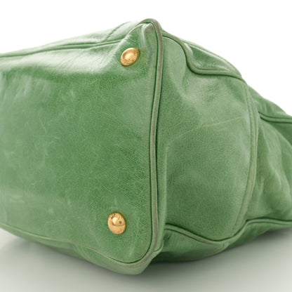 Prada Vitello Shine Shopping Satchel Green 10 of 14