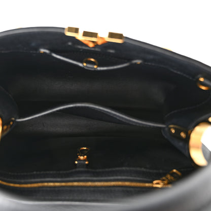 Louis Vuitton LOUIS VUITTON Taurillon Studded Sol Capucines PM Black 5 of 12