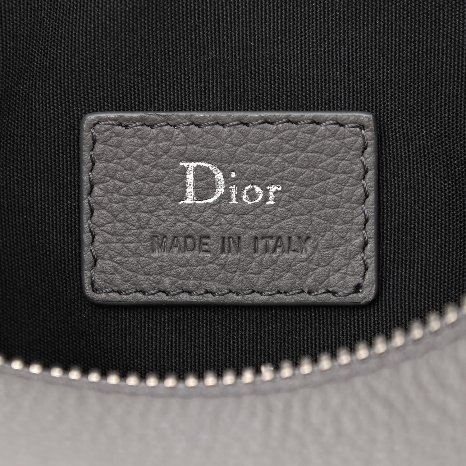 Christian Dior HOMME Grained Calfskin Mens Roller Pouch Grey 5 of 8