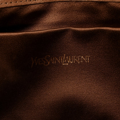 Saint Laurent Metallic Crackled Calfskin Large Belle De Jour Clutch Gold 6 of 7